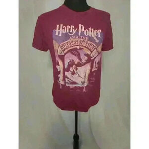 Harry Potter Womens Size Small Maroon T Shirt Sorcerers Stone